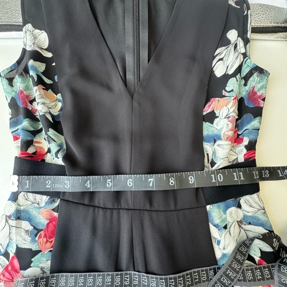 BCBG MaxAzria Etta Maxi Dress size XS Sleeveless Black Floral - Picture 8 of 11